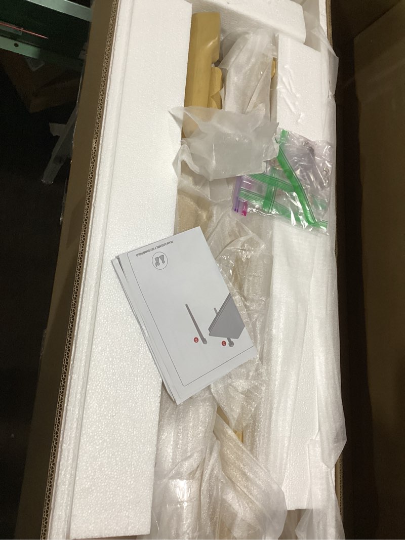 Condition photo showing Good Condition for Solid Wood Small Dining Table, 23.6"L-47.2"L Expandable Kitchen Table for 2-6, Designed for Small Spaces, Easy Assembly, Suitable for Kitchen, Dining Room, Living Room, Apartment (Walnut) Natural