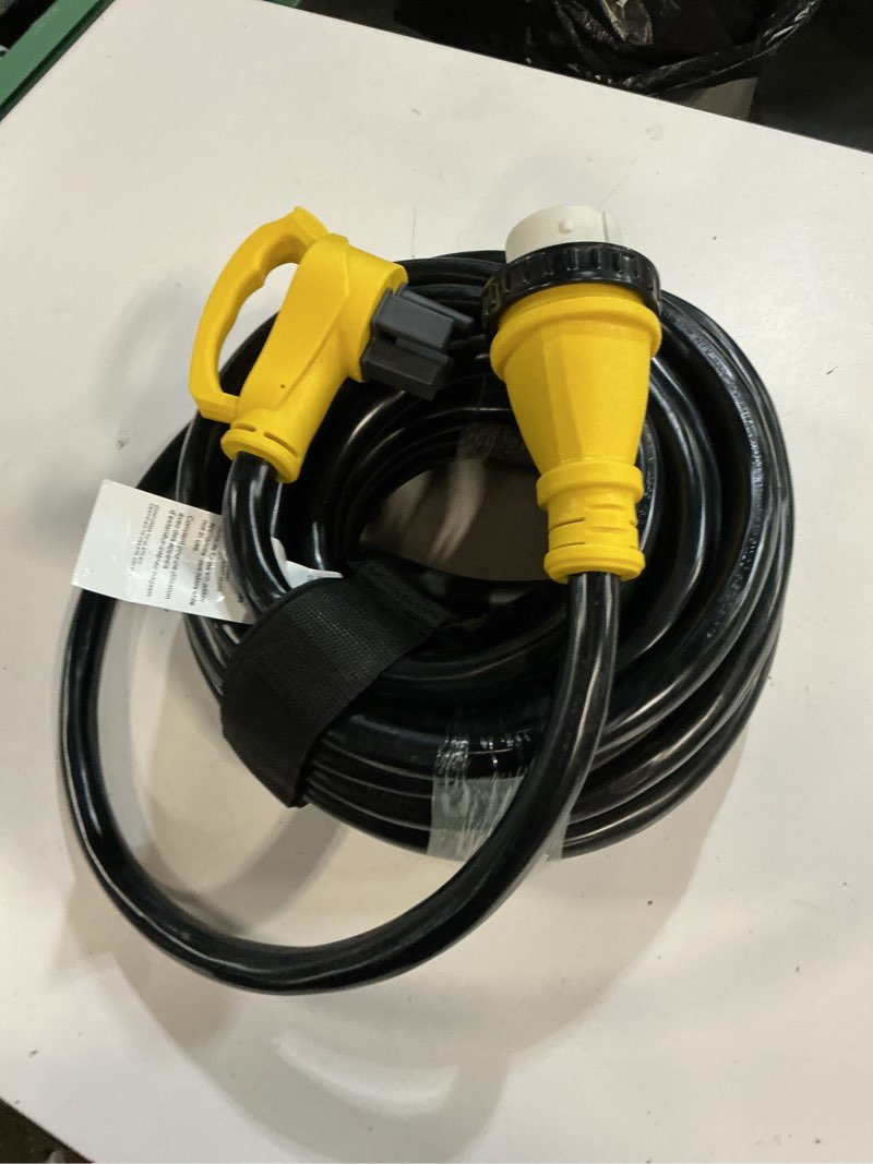 Condition photo showing Good Condition for 25' rv power supply cord 50 amp to 30 amp adapter detachable twist lock