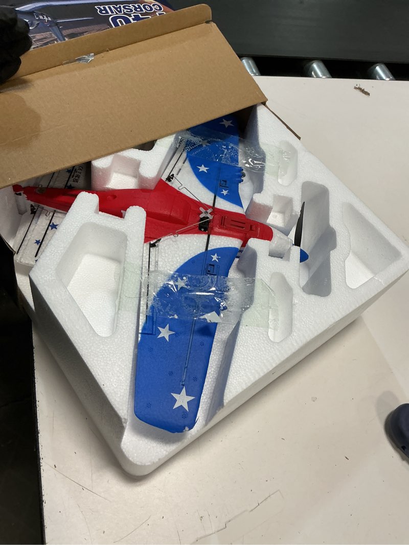 Condition photo showing Good Condition for LEAMBE RC Plane 4 Channel Remote Control Airplane with 3 Modes - Ready to Fly Upgrade P51 RC Airplane for Beginners Adult with Xpilot Stabilization System & One Key Aerobatic Blue-Red P51-red