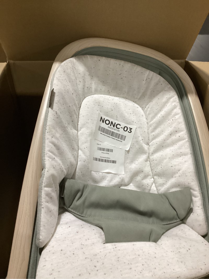 Condition photo showing As Is for Maxi-Cosi Kori 2-in-1 Baby Bouncer Seat for Infants, Baby Rocker Chair, Portable Baby Bouncer, Classic Green