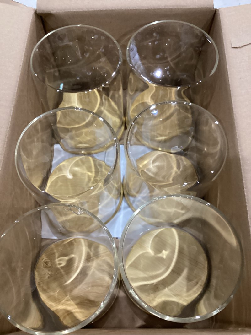 Condition photo showing Good Condition for ComSaf 0.8 Qt Glass Food Storage Jars Set of 6, Clear Glass Storage Containers with Lids, Pantry Organization Jar, Spice Jar, Blooming Tea, Coffee and Sugar Container, Small Canister Set for Kitchen 0.8Qt*6