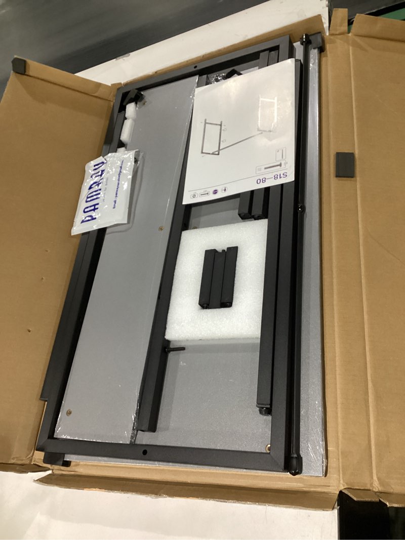 Condition photo showing New/Like New for Pamray 32 Inch Small Computer Desk with Monitor Stand, Simple Office Desk with Headphone Hook for Small Spaces, Kids Study Writing Table for Bedroom, Grey Grey 32 inch