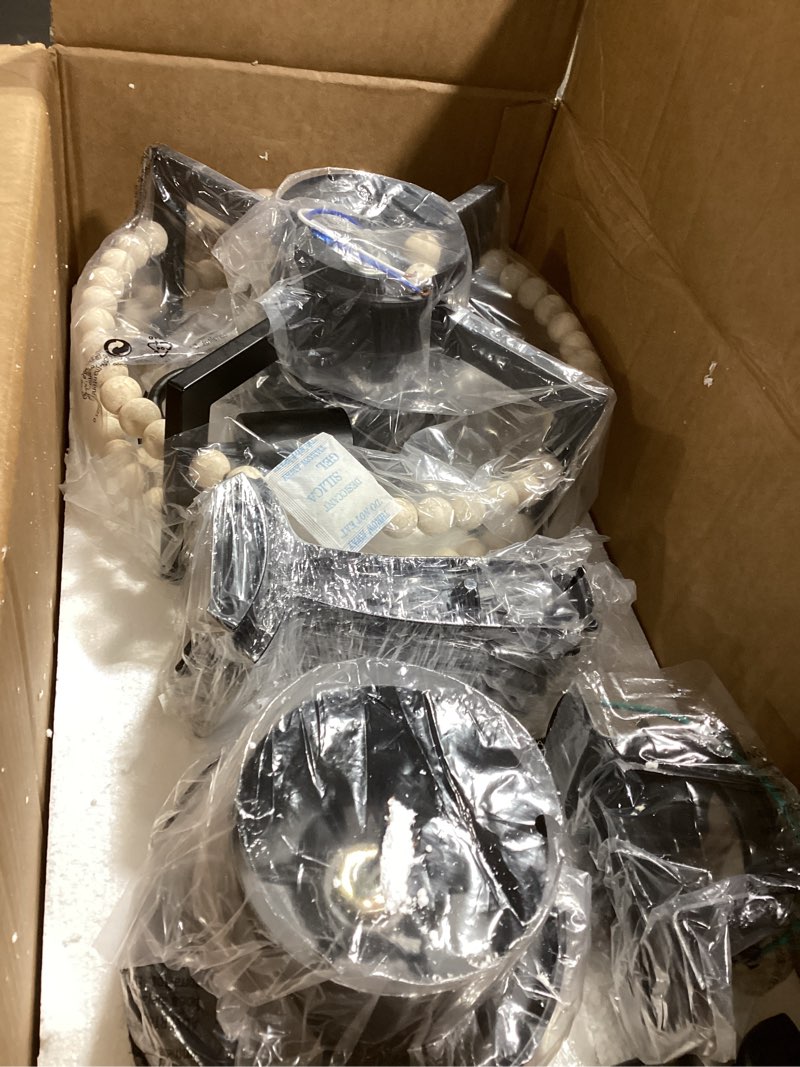 Condition photo showing Good Condition for Consciot Boho Ceiling Fans with Lights Remote 52 Inch, Farmhouse Caged Ceiling Fan, 5 Double Finish Wood Blades, Reversible DC Motor, Rustic Ceiling Fan for Living Rooms, Bedrooms, Porch, Boho Decor Boho Farmhouse 52"