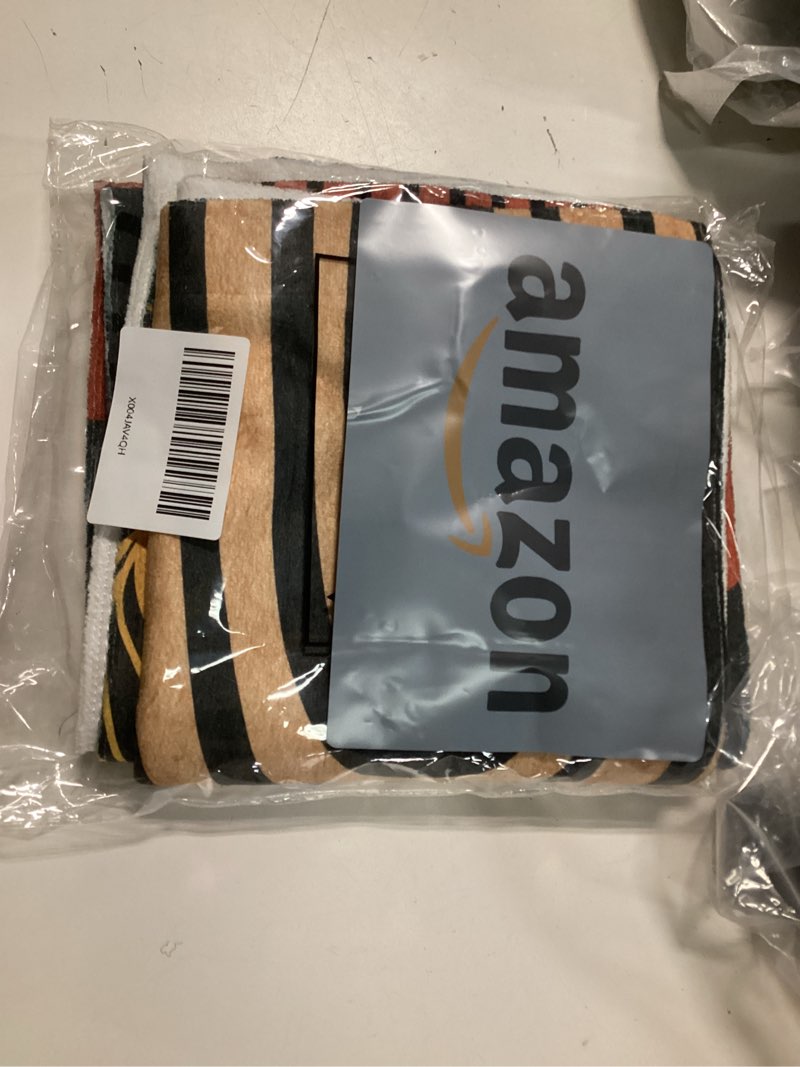 Condition photo showing New/Like New for Black Boho Modern Kitchen Towels Set of 2 Abstract Mid Century Soft Absorbent Face Towels Retro Gold Leaves Tea Dish Towels Housewarming Gifts for New Home Bathroom Hotel 14"x28" one size Black Boho