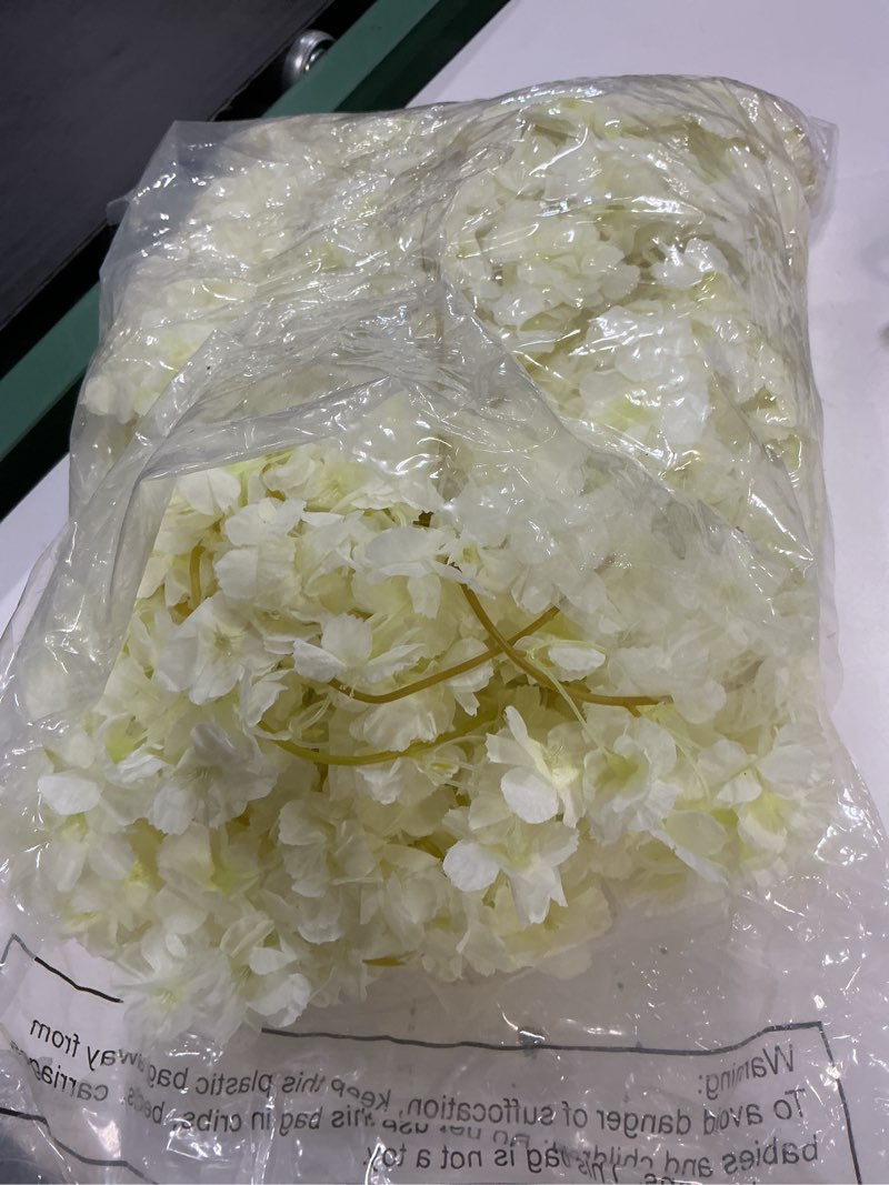 Condition photo showing Good Condition for nuenen 16 pack 94.4ft artificial cherry blossom vines cherry blossom flower garland hanging silk cute room decor for japanese kawaii bedroom party wedding spring home decorations (white)