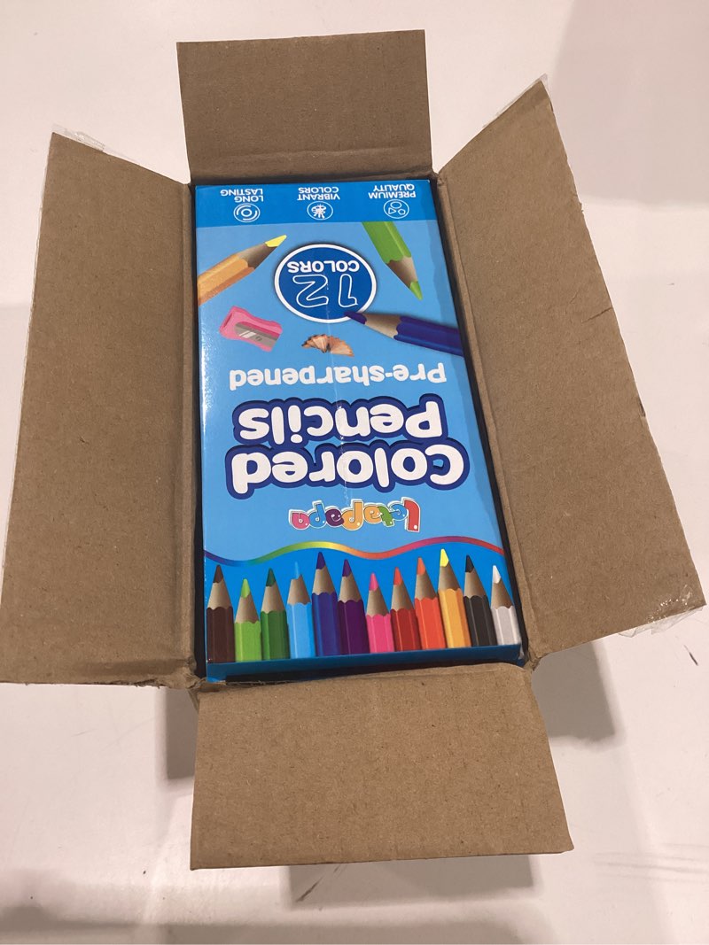 Condition photo showing New/Like New for letapapa 144 count colored pencils for kids, 12 pack colored pencils in 12 colors, pre-sharpened color pencils bulk, coloring pencil bulk for teachers supplies, back to school classroom prizes gifts