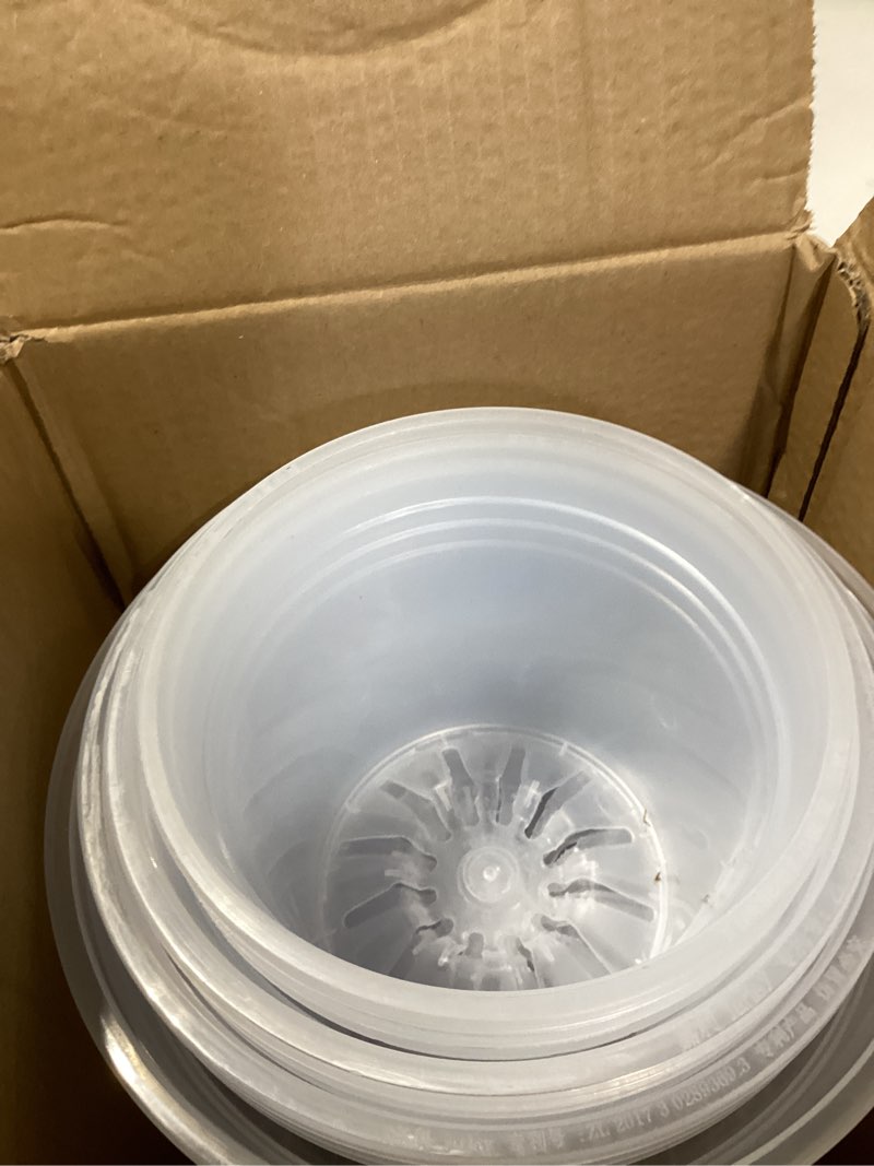 Condition photo showing Good Condition for 10/8/7/6 inch clear nursery pots (12 pack) - multi-size decorative pot liners with drainage - root monitoring transparent planters for monstera, orchids & aroids - thick reusable inserts 6/7.5/8/10 inch