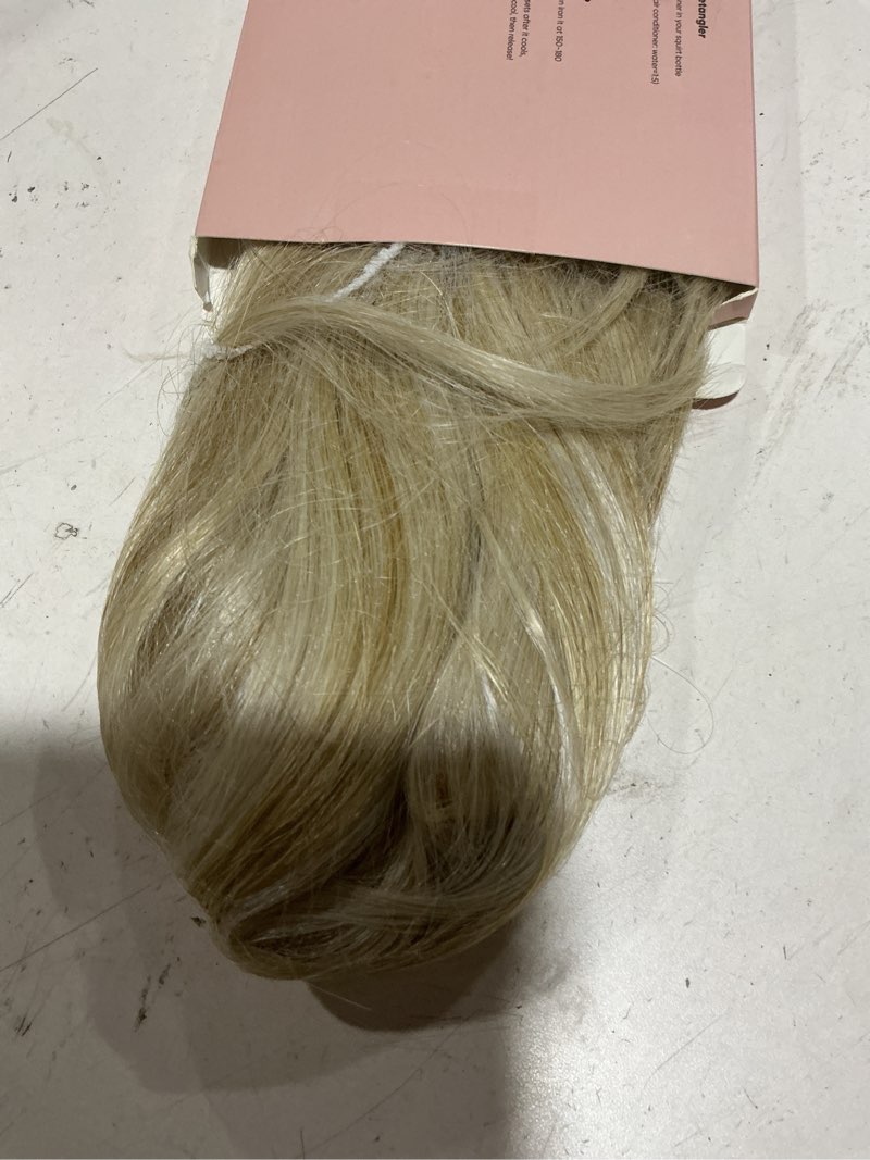 Condition photo showing Good Condition for lace front hair toppers with band for women 5.5x4 pre-cut closed lace hairline synthetic straight hair wear and go glueless toppers for beginners cream blonde