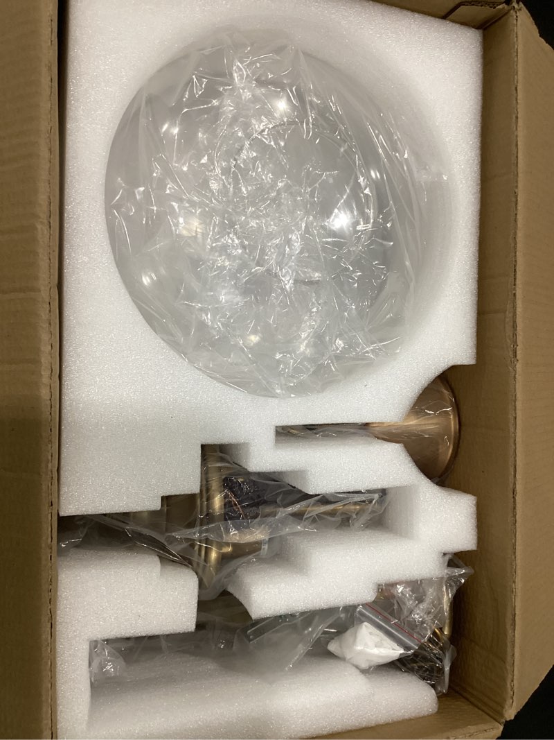 Condition photo showing New/Like New for vintage kitchen island pendant light antique brushed brass glass chandelier for living room dining room bedroom, w 11.8 in. h 23.6 in. 11.8 inch brass