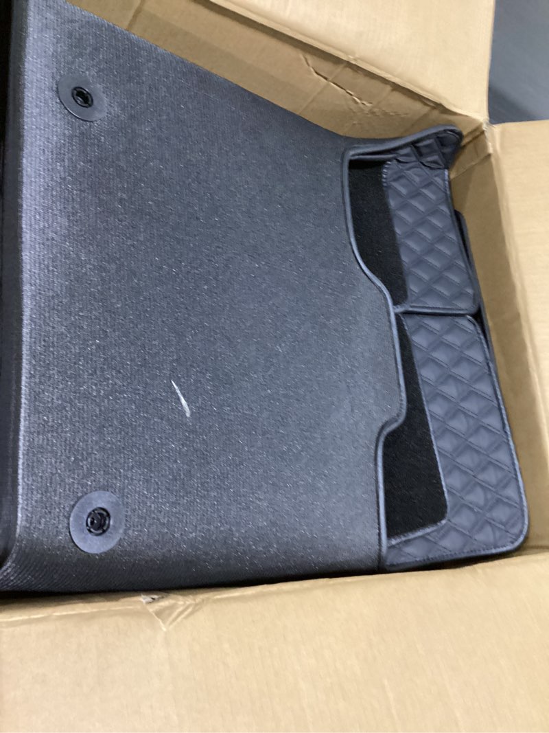 Topfit Floor Mats for Tesla New Model Y Juniper PU Leather Floor Mats for Tesla Model Y Accessories