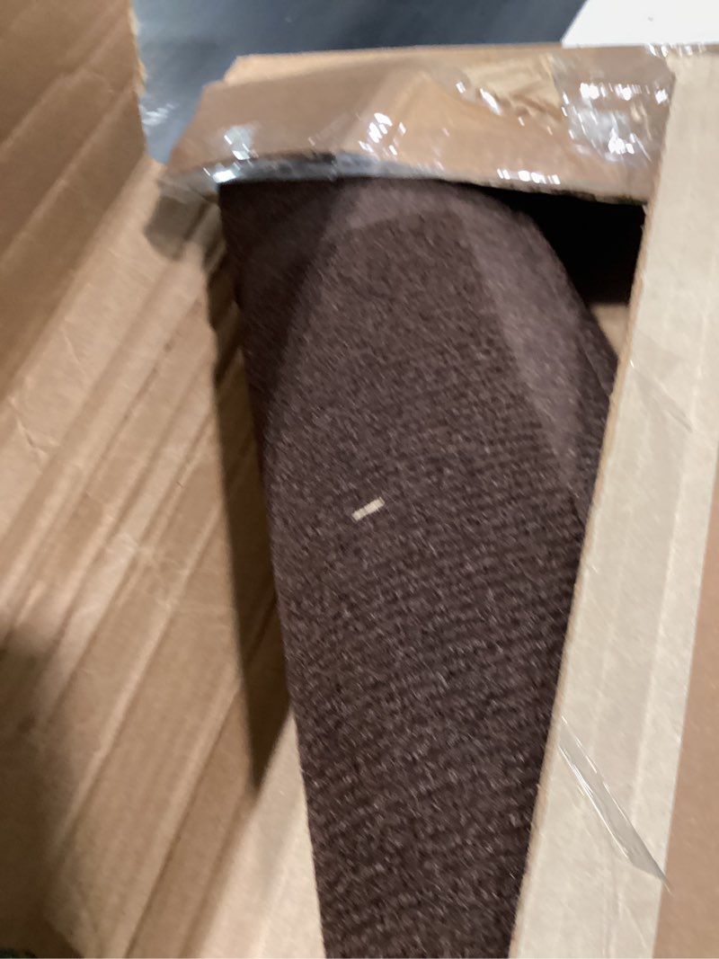 Condition photo showing As Is for olanly front door mat indoor outdoor entrance, waterproof all-season, all-weather doormat, sturdy natural rubber, fade resistant, low profile, easy clean patio porch entryway mat, 47x23, dark brown dark brown classic border rectangular 47" x 23"