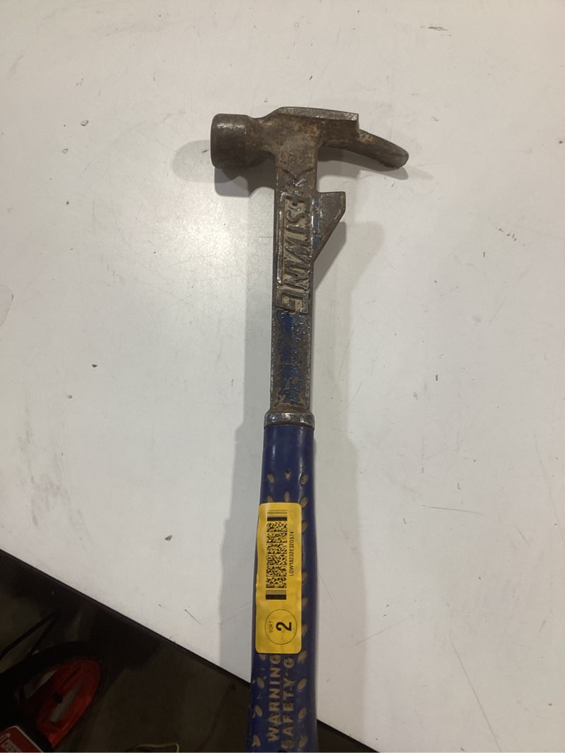 Condition photo showing As Is for estwing 24 -oz steel head steel handle framing hammer