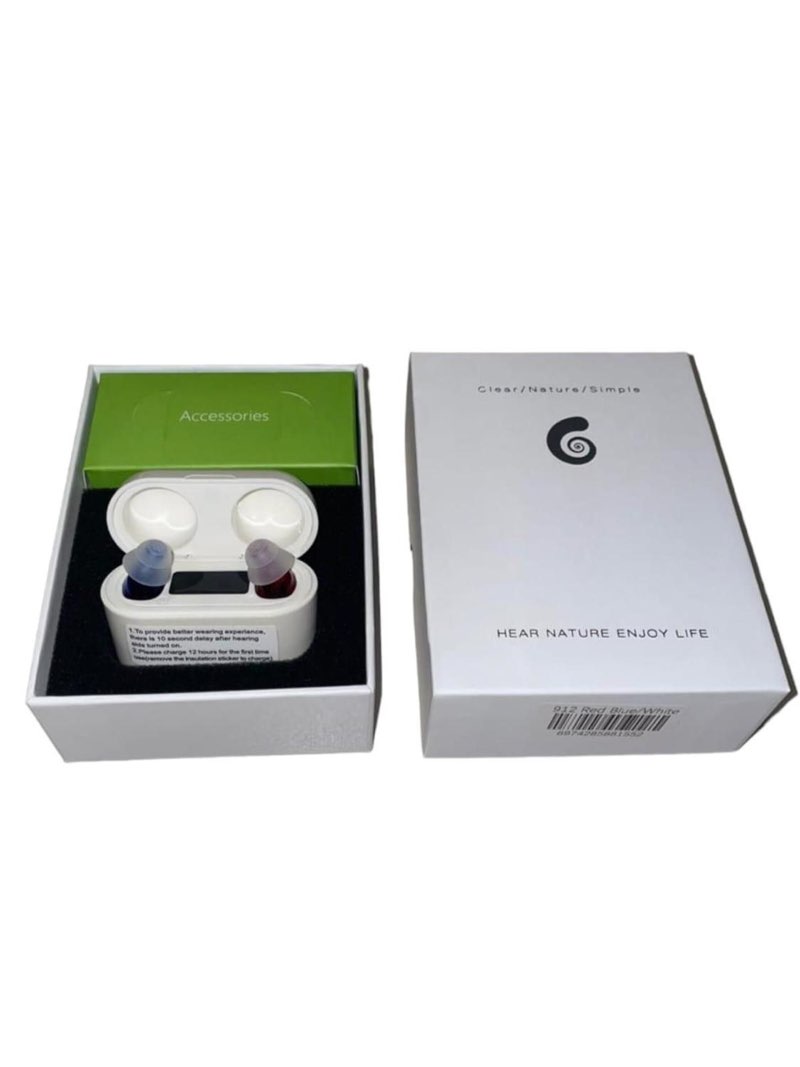 Swaloo Hearing Aids Digital Rechargeable with Charging Box Indicating Remaining Power, CIC Noise Can