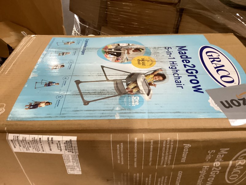 Condition photo showing As Is for graco made2grow 5-in-1 highchair 