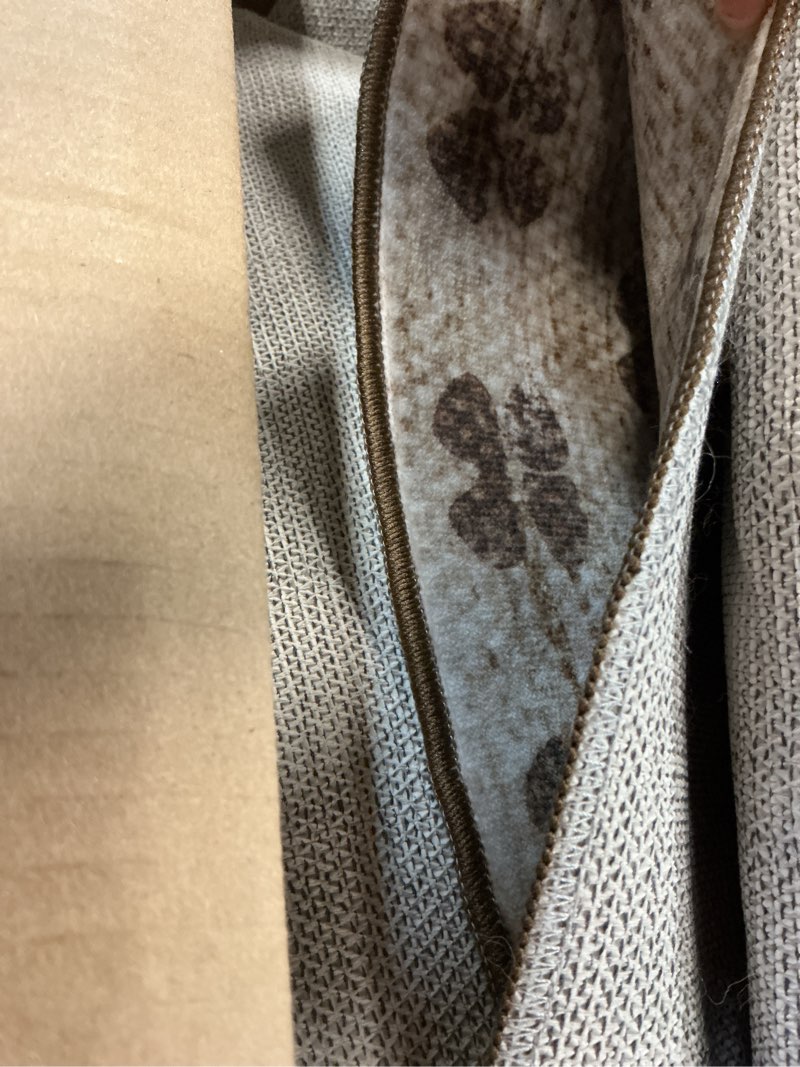 Condition photo showing Good Condition for modern geometric patchwork indoor area rug for living room, chocolate 9'x 12' large rug rockwood collection hardwood floors decor for bedroom, brown throw carpet for office entryway dining room 9 x 12 feet chocolate