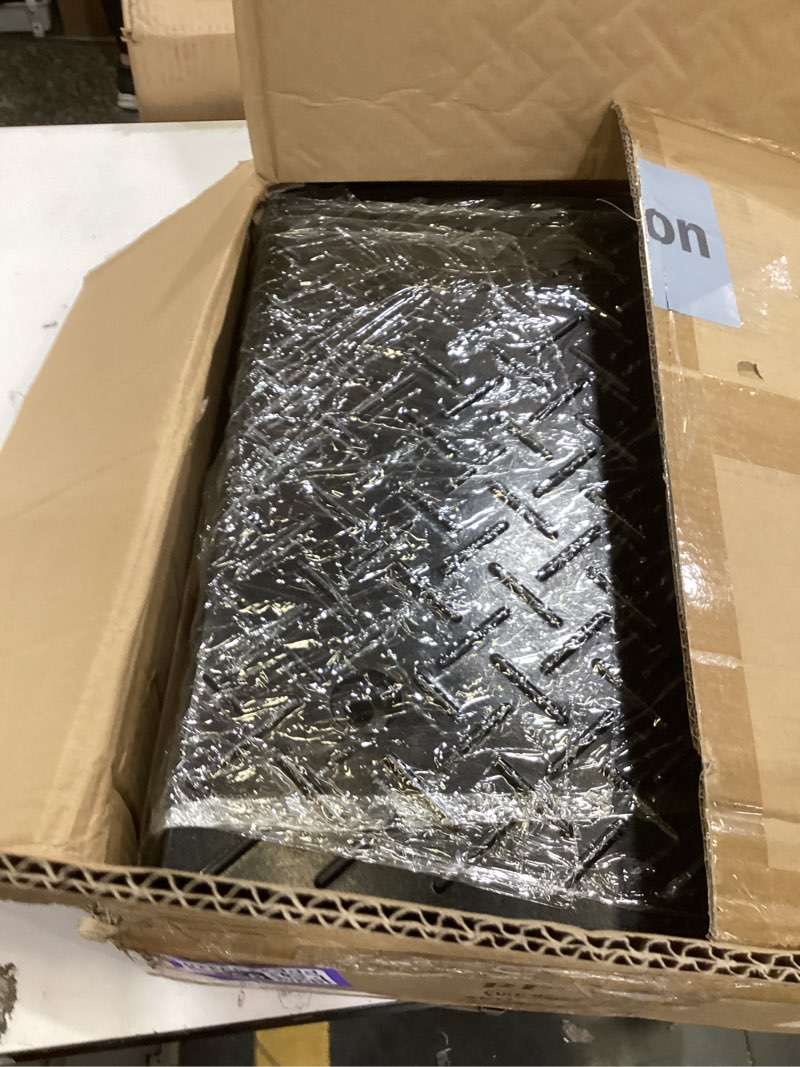 Condition photo showing New/Like New for reliancer 2 pcs rubber curb ramps,5t load capacity threshold ramps for loading dock,driveway curb ramp,curbside sidewalk vehicle ramp for cars suv trucks motorcycles forklifts wheelchairs lawn mowers