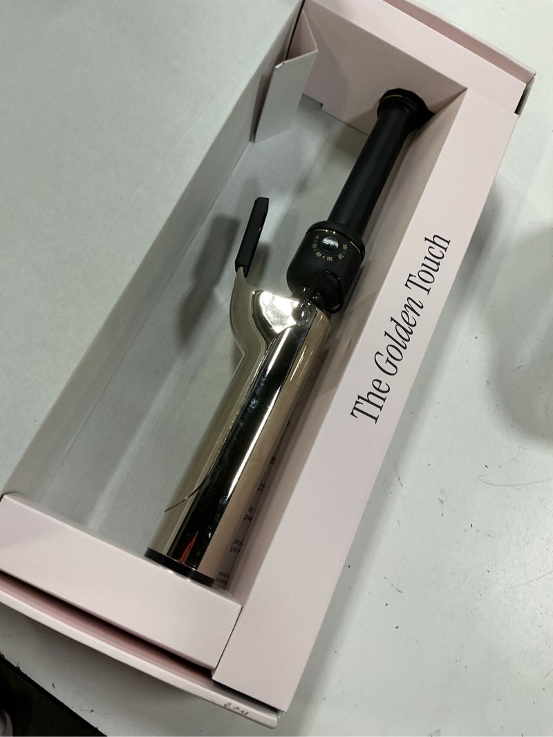 Condition photo showing Good Condition for hot tools 24k gold professional 1 1/2" extended barrel curling iron with clamp for bouncy curls, faster styling, less damage & long-lasting results