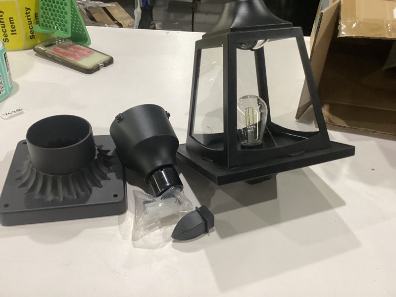 Condition photo showing Good Condition for solar post lights, 6000k dusk to dawn solar lamp post light with pier mount base, solar post lights outdoor waterproof for garden yard landscape pole pillar, outside decorative lamp(cool white)