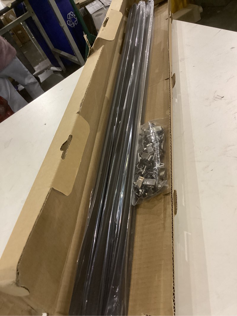 Condition photo showing New/Like New for Curtain Track Ceiling Mount heavy duty sliding Curtains Tracks rails Rod System Room Divider with clips 12-15ft Black