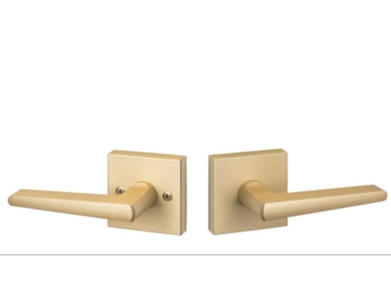  Sure-Loc Bs101-Sq Basel Passage Door Lever Set - Brass