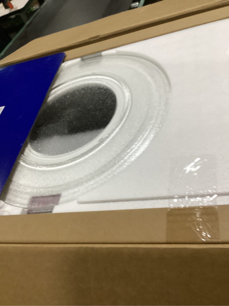 Condition photo showing New/Like New for GE Countertop Microwave Oven,1, 200-watt Capacity, 2.0 Cubic Ft., 8 Auto Setting Cooking Settings, Child-Lock Technology, Kitchen Essentials for the Countertop, Dorm Room or Apartment, Stainless Steel 2.0 Cu.Ft. Stainless Steel