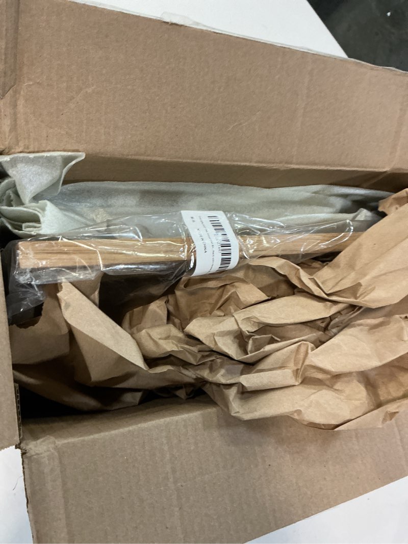 Condition photo showing New/Like New for Oak Wood Wall Shelf with 6 Hooks, Entryway Shelf Coat Rack with Hooks Floating Shelves with Hooks for Clothes Hats Towel Purse Robes, Bathroom Mudroom Bedroom (27.5 inch)