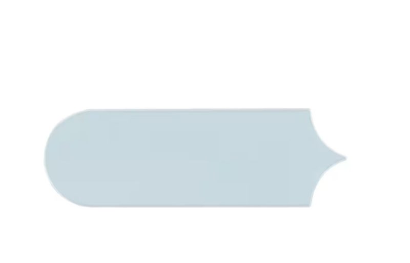 ( only one ) Aerial Blue 2.83 in. x 0.35 in. Polished Ceramic Wall Tile Sample