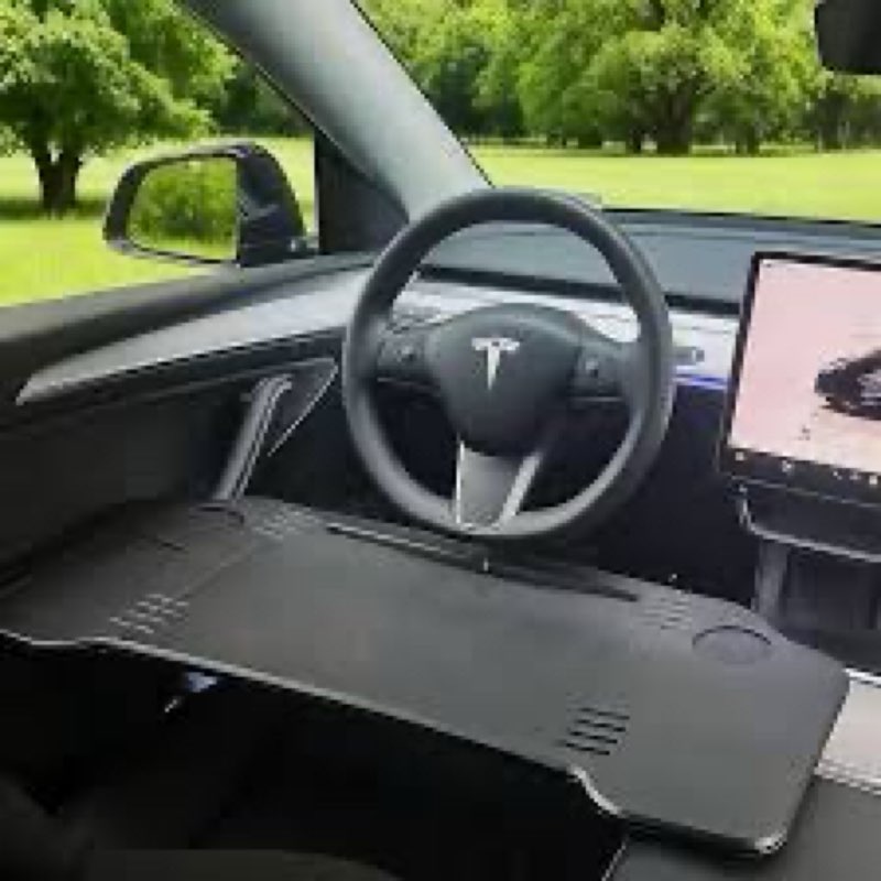 EORYEO Foldable Car Tray for Tesla Model 3 Highland 2023-2026, Remote Work Portable Travel Office De
