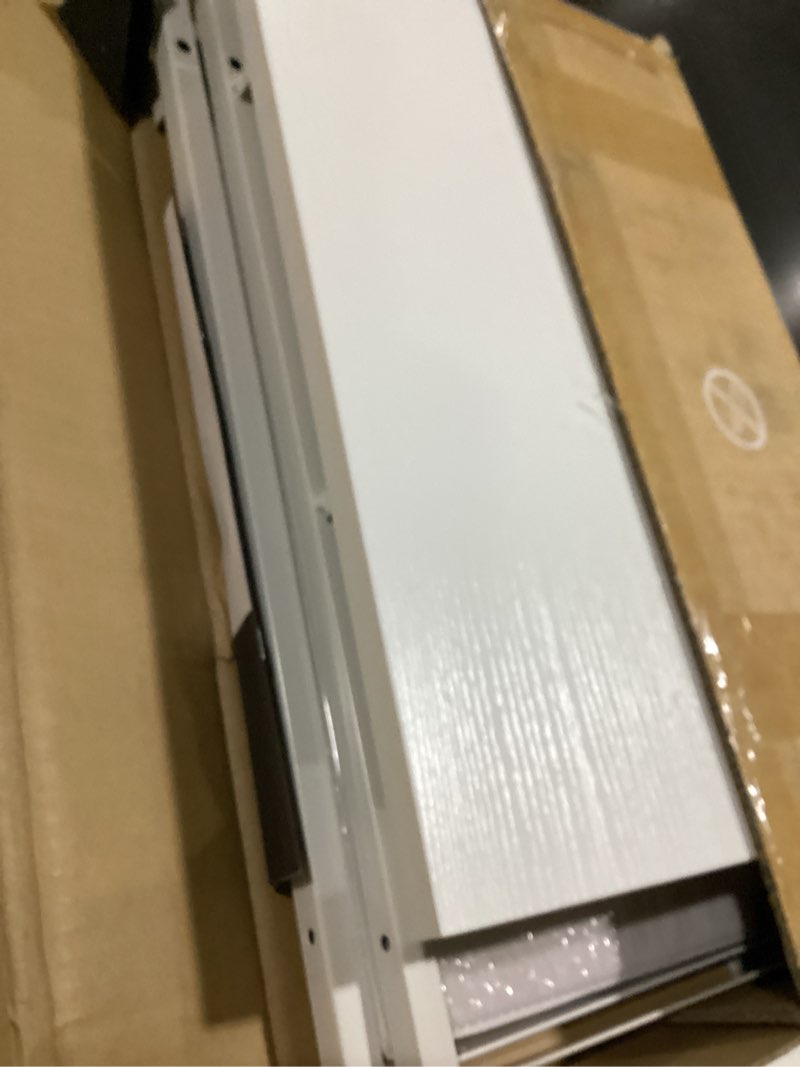 Condition photo showing As Is for sweetcrispy nightstand with 2 storage drawers, 20" height small bed side furniture end table, wooden top fabric cabinet kids night stand mini dresser for bedroom, closet, entryway, dorm, white white 11.8"d x 18"w x 20"h (2 drawers), 1 pack