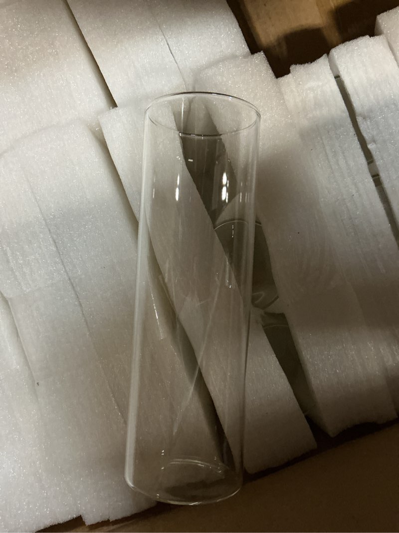 Condition photo showing Good Condition for shihanee 108 pcs pillar candles and glass cylinder vases clear cylinder holders for slim pillar candles table decorations, total 54 sets(white,108 pcs) white, clear
