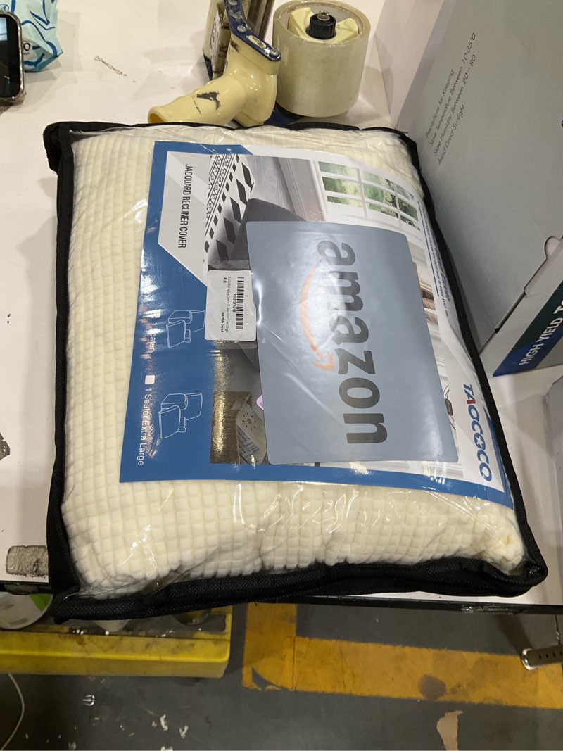 Condition photo showing Good Condition for taococo recliner cover 4-pieces, recliner stretch sofa slipcover, recliner cover 1 seat, couch protector soft, furniture protector covers with elastic,chair covers jacquard pattern (beige) beige 1 seat