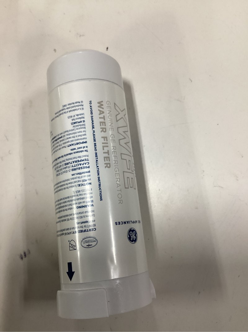 Condition photo showing Good Condition for ge xwfe refrigerator water filter, genuine replacement filter, certified to reduce lead, sulfur, and 50+ other impurities, replace every 6 months for best results, pack of 1