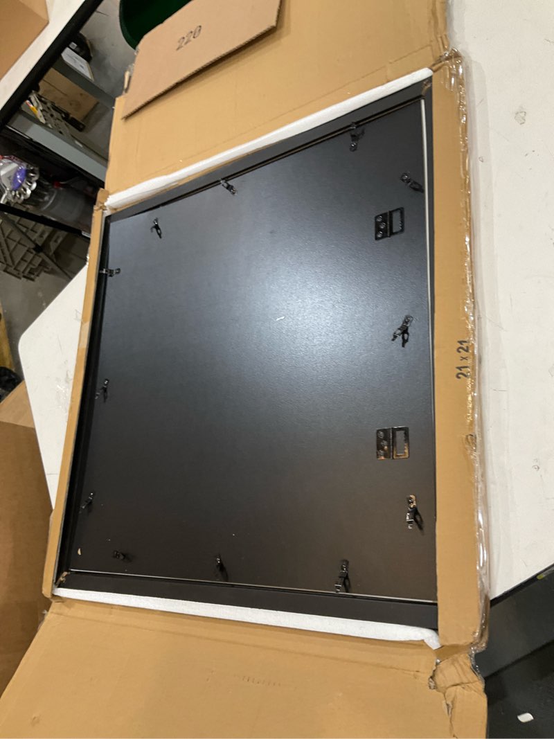 Condition photo showing New/Like New for vnvnk 21x21 frame black, perfect for 21x21 inch picture without mat or 17x17 inch picture with mat, home wall decor picture frame-1 pcs 21x21 black