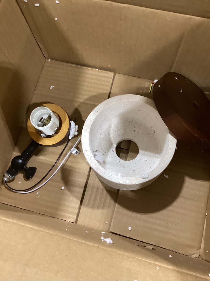 Condition photo showing New/Like New for natural stone wall sconce adjustable marble wall mounted bathroom light hardwired farmhouse rustic wall mounted lamp mid century modern wall lighting for bedroom living room bedside walnut color