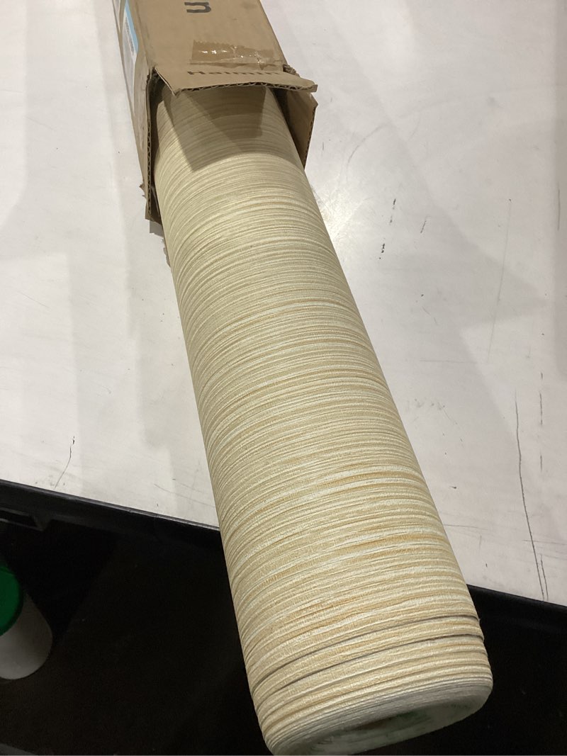 Condition photo showing Good Condition for haimin grasscloth wallpaper textured 24in x 393in fabric contact paper textured linen wall paper peel and stick self-adhesive thick vinyl embossed wallpaper (yellow)