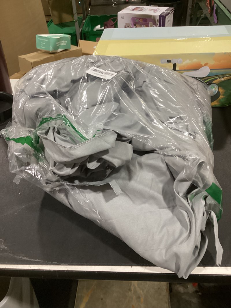 Condition photo showing As Is for Mengersi Solid Four Corner Post Canopy Bed Curtains Sheer Cover Mosquito Net for Boys Kids Adults Bedroom Decoration (Queen, Gray)