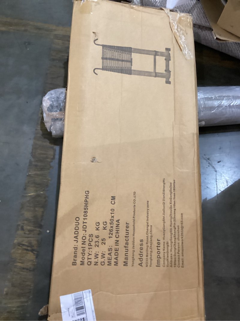 Condition photo showing As Is for jadduo telescoping ladder,27.9 ft extension ladder,aluminum lightweight telescopic ladder with 2 triangle stabilizers, telescoping attic ladders rv ladders for travel