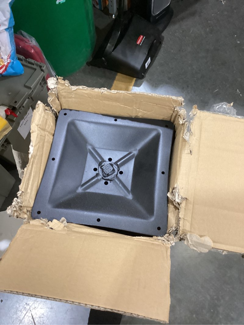 flash furniture column table stand with welded square plate black