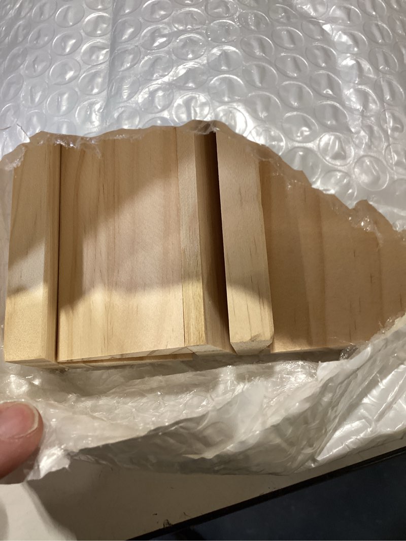 Condition photo showing Good Condition for Juvale Dominoes Holders Set of 4 Wooden Trays - 13-Inch, Natural Wood - Customizable Unfinished Racks for Mexican Train Accessories