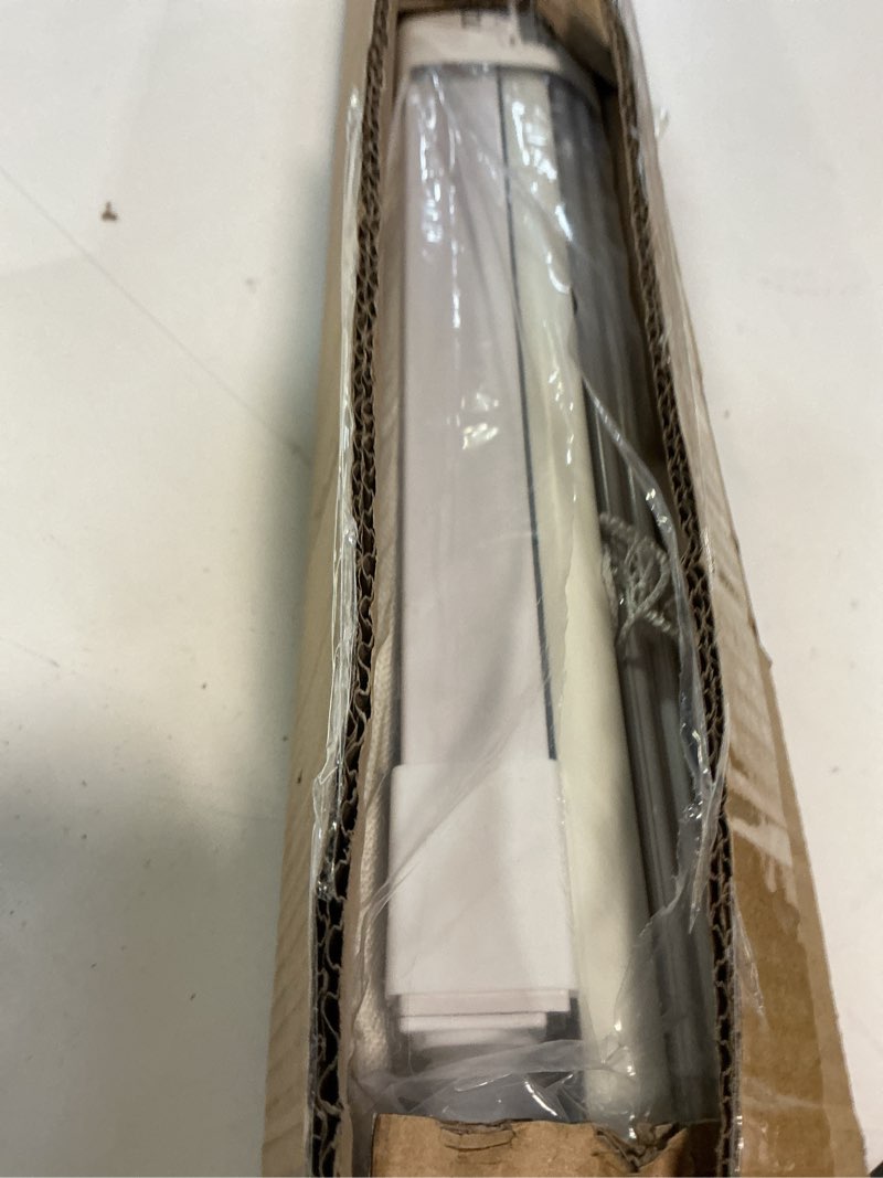 Condition photo showing Good Condition for lazblinds no tools no drill tdbu cordless roman shades for window, thermal insulated uv blocking, 100% blackout fabric blinds for bedroom & living room, 28" w x 64" h, blackout - white blackout - white 28"w x 64"h