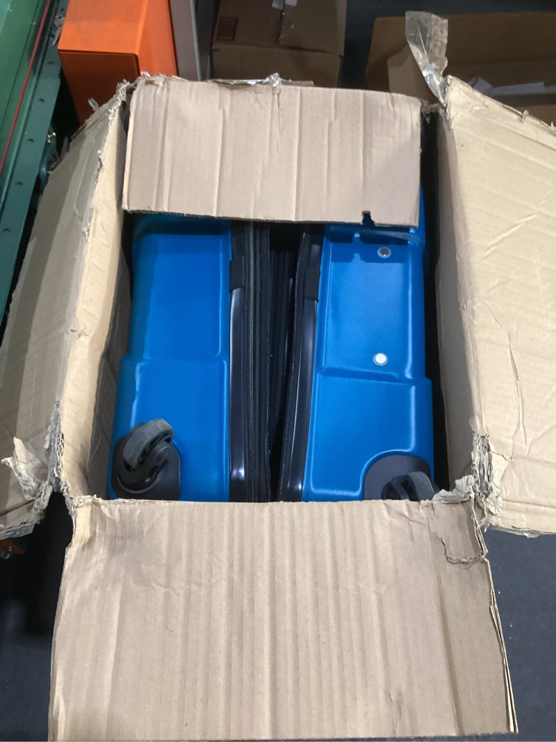 Condition photo showing As Is for Samsonite Centric Hardside Expandable Luggage with Spinner Wheels, Caribbean Blue, 3-Piece Set (20/24/28) 3-Piece Set (20/24/28) Caribbean Blue