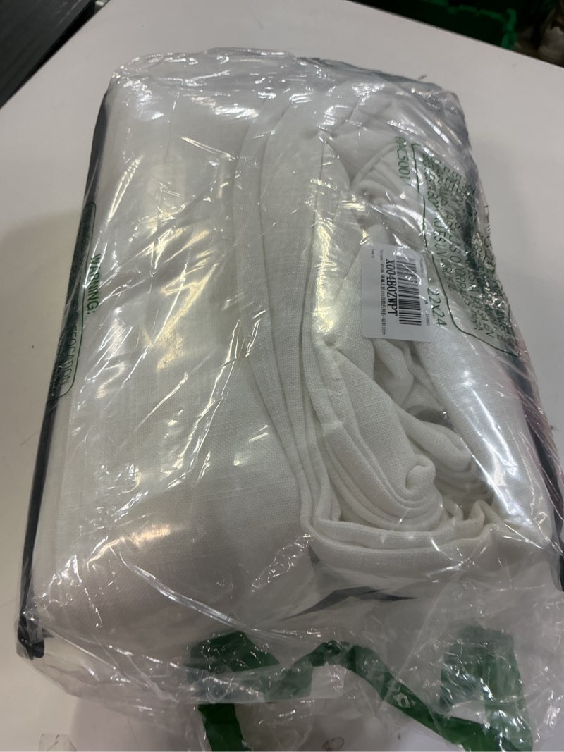 Condition photo showing Good Condition for Pinch Pleated Linen Curtains 96 Inches Long for Living Room 2 Panel Set Cream Ivory Light Filtering Pinch Pleat Hooks Rings Back Tab Neutral Boho Farmhouse 96 Inch Curtain Drapes for Bedroom Window Natural 40"W x 96"L (Pack of 2)