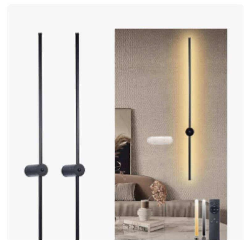 Motion Sensor Battery Operated Wall Sconce Set of Two - Modern Rechargeable Wireless Wall Lights wit