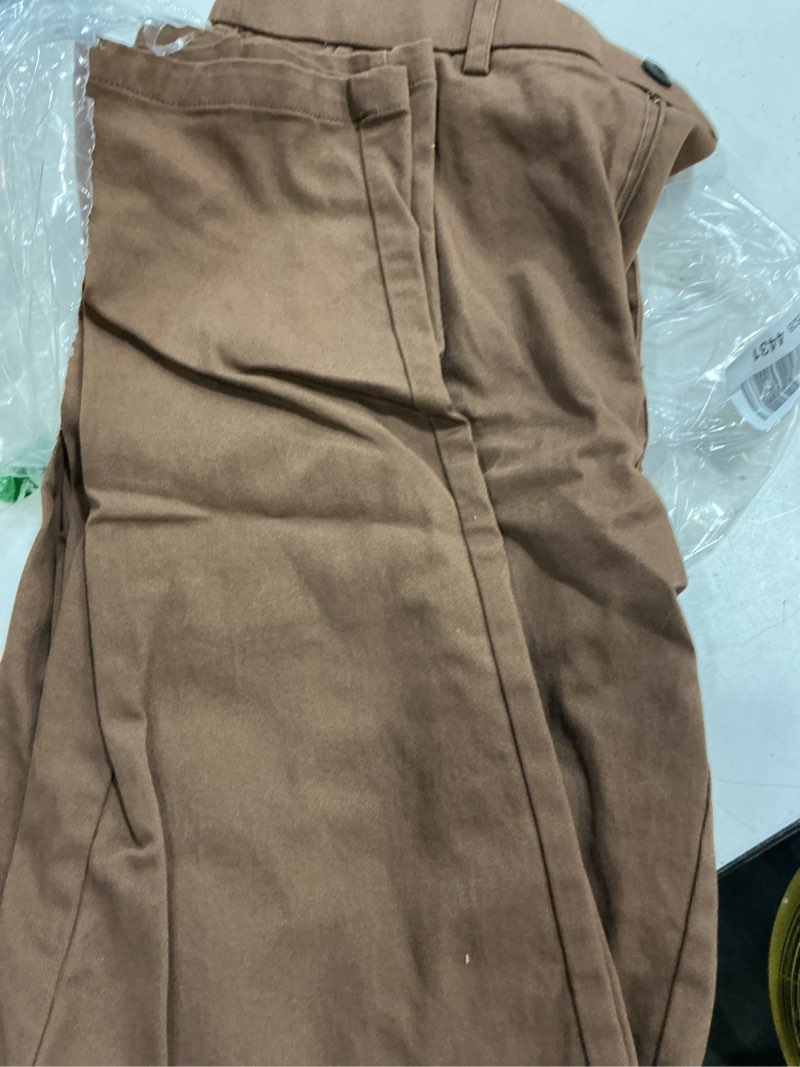 Condition photo showing Good Condition for jmierr men's chino pants casual elastic waist tapered golf trousers medium coffee ( size 34)