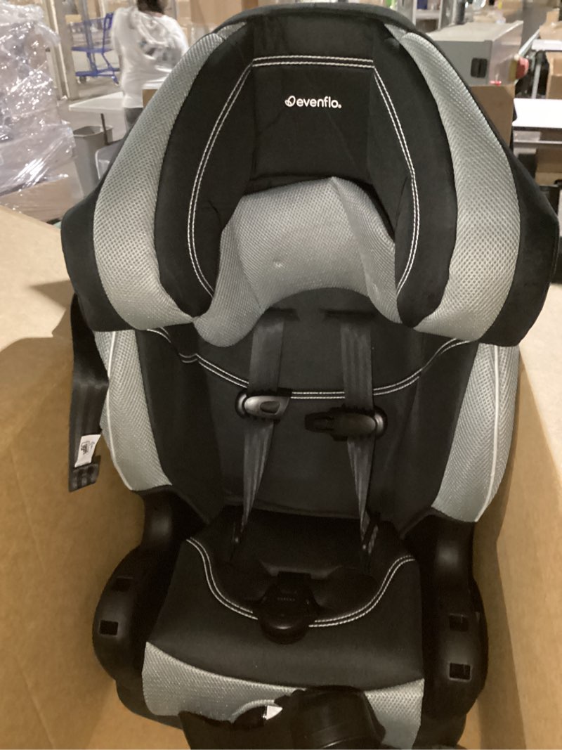 Condition photo showing Good Condition for Evenflo Chase LX Harnessed Booster Car Seat (Jameson Gray) NEW Chase Booster SIDE IMPACT Jameson Gray