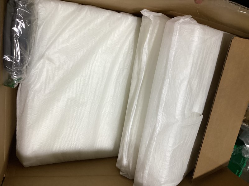 Condition photo showing As Is for foamma high density outdoor cushion replacement for patio furniture premium comfort and support 4” x 20” x 22” cover not included 1 pack high density 4" x 20" x 22"