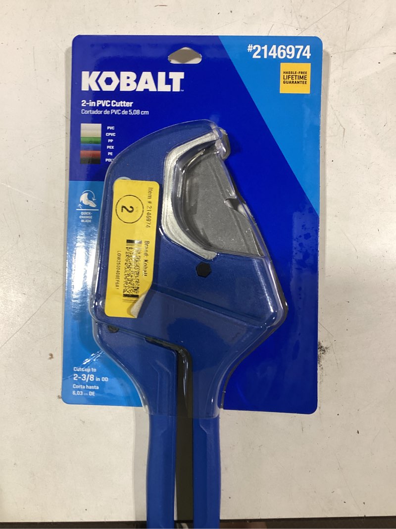 Condition photo showing As Is for kobalt cutter 2-in pvc cutter