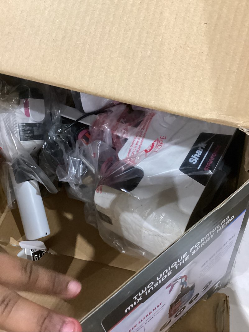 Condition photo showing As Is for Shark StainForce Cordless Portable Spot, Stain, & Odor Remover System for Carpets, Area Rugs, Upholstery, Stairs, with Storage Caddy, Accessories, and Full-Size Cleaning Solution, HX101 (New) StainForce Cordless Stain System