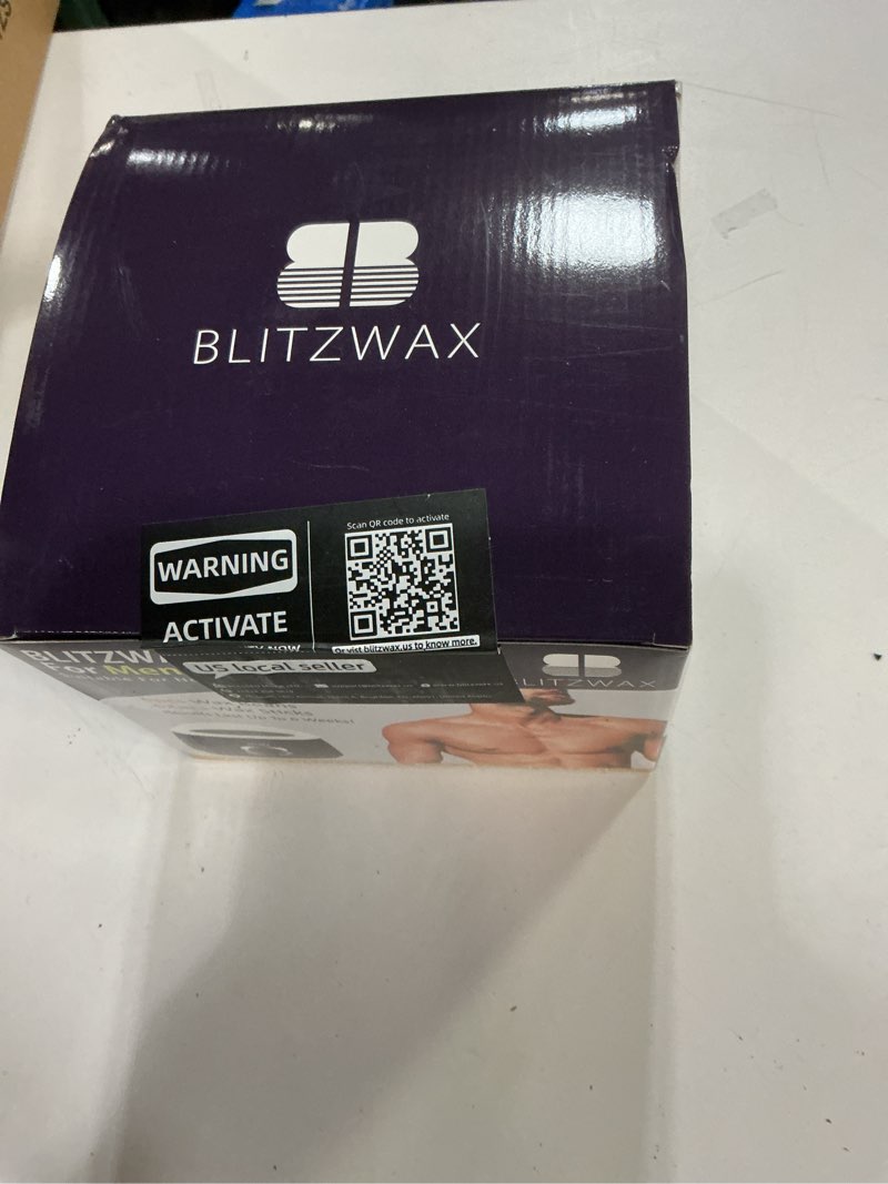 Condition photo showing New/Like New for BLITZWAX Back and Nose Waxing Kit for Men, Hard Wax Warmer for Brazilian, Body and Face, At Home Hair Removal Kit, Beginner Friendly, Quick Heating, 93 Accessories, Blue Waves