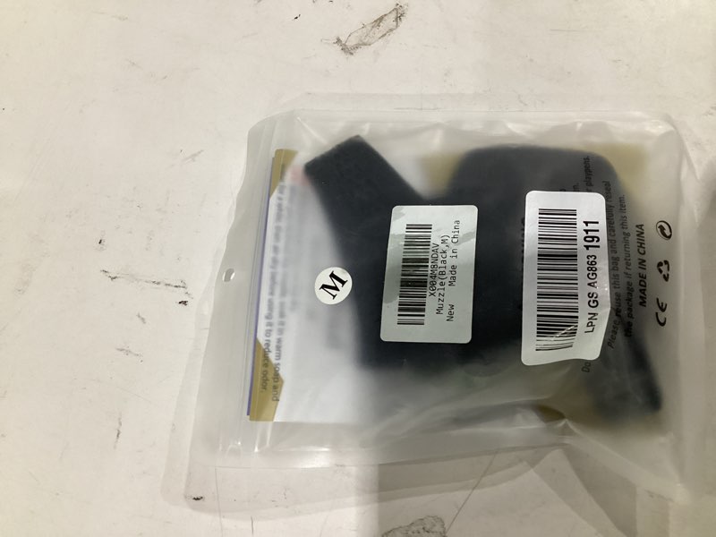 Condition photo showing Good Condition for mayerzon mesh muzzle for small medium dogs anti-biting, focus on short snout dogs, opening front muzzle for jack russell terrier dachshund, breathable fabric, allow panting, for grooming vet visits black m [snout cir: 6.75-7.25"]